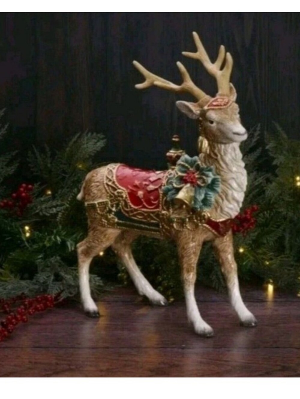 Fitz & FloydFitz & Floyd Noel Holiday Grand Deer Figurine, Factory Sealed